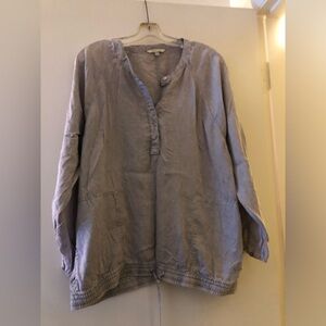 Calvin Klein Jeans Cotton Tunic Top Size XL Gray.